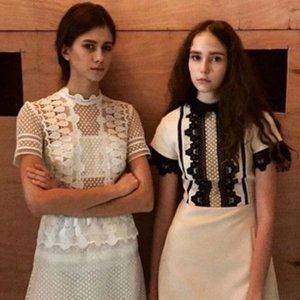 Self-Portrait Lace Pattern Mini Dress